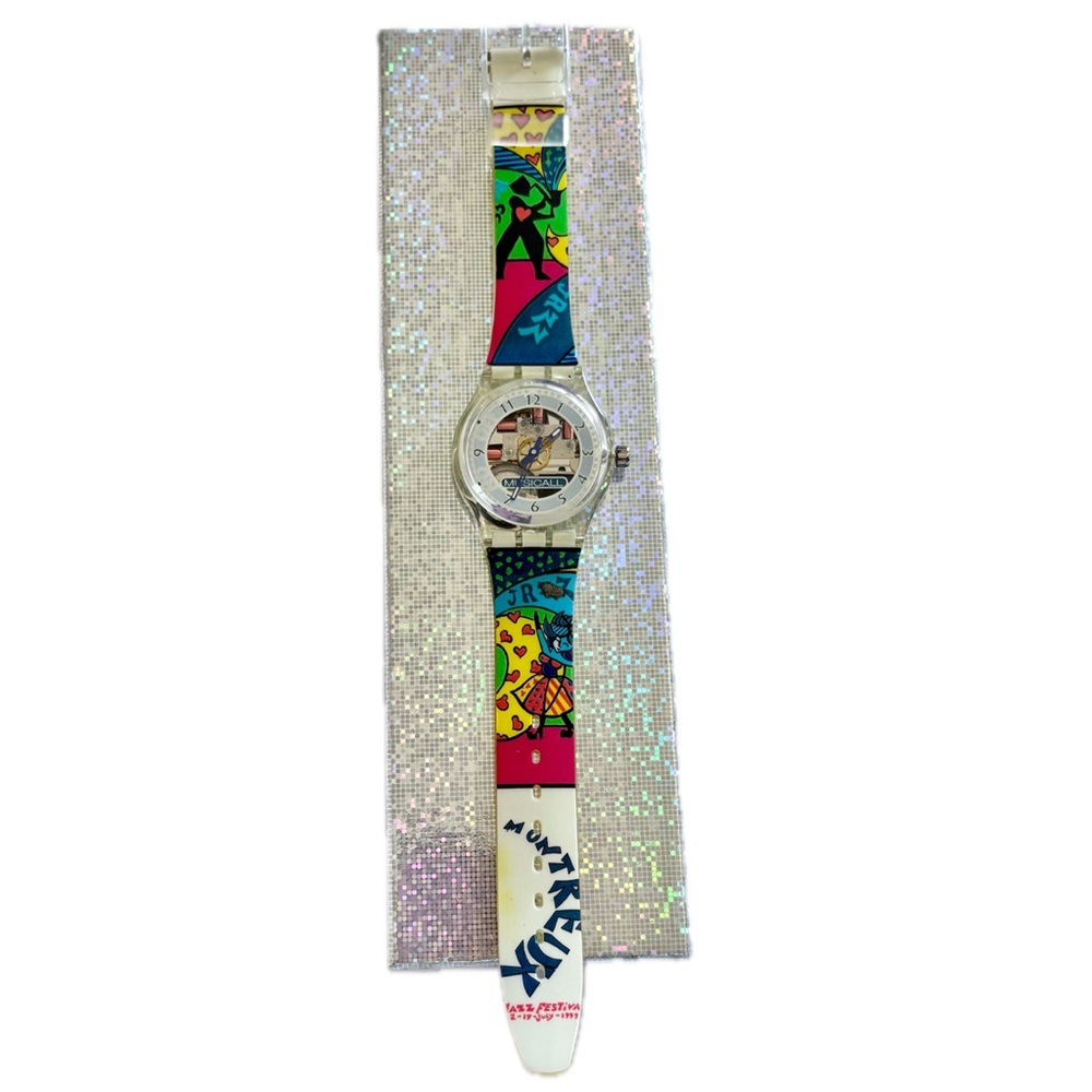 Vintage 1999 Swatch Musicall Montreux
Jazz Festival watch (model SLK110C)